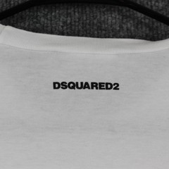 Dsquared2 Shirt Mens Small Maxi Dean Dan Graphic White Retro Tee Casual Luxury