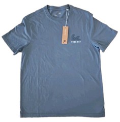 Free Fly Beach Access This Way T-Shirt Men’s Small Blue Graphic Tee