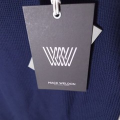 NWT Mack Weldon Thermal Shirt Men S WARMKNIT Waffle Long Sleeve Wool Blend Blue