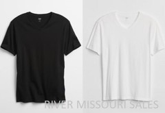 Gap Men’s Short Sleeve Vee Neck Tee Everyday V Neck T-shirt Size S M L XL XXL