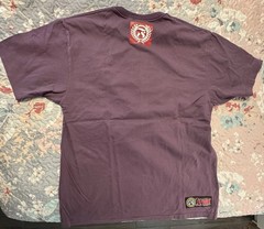 Fokai Men’s L Purple Graphic Logo Crew Neck Short Sleeve Cotton Knit T-Shirt
