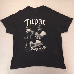 2Pac Tupac Rap Short Sleeve Graphic Crew Neck T Shirt Mens Size XL Black