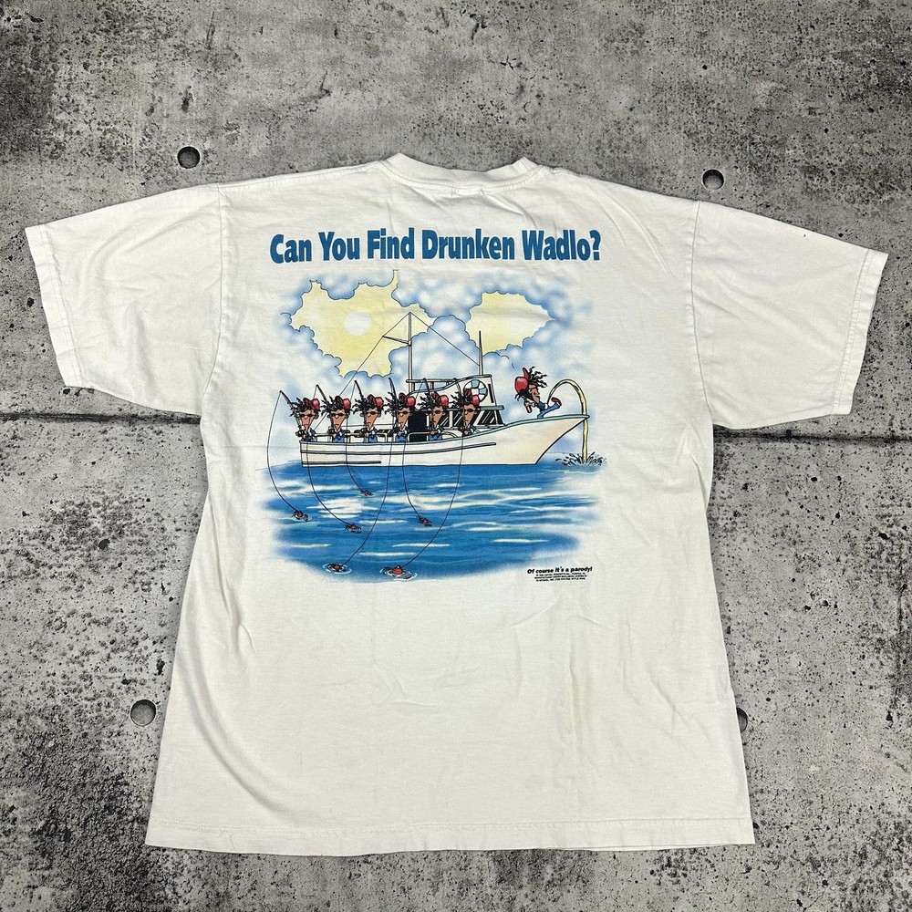 Vintage Where’s Waldo Parody Shirt XL Drunken Waldo