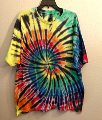 Handmade Spiral Tie Dye Shirt Unisex Men Women 2X 2XL Hippie Cotton Fruit T161