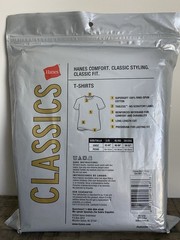 Hanes Classics T-Shirts 2 Pack L Tall Man 100% COTTON Tagless Long Length 9856