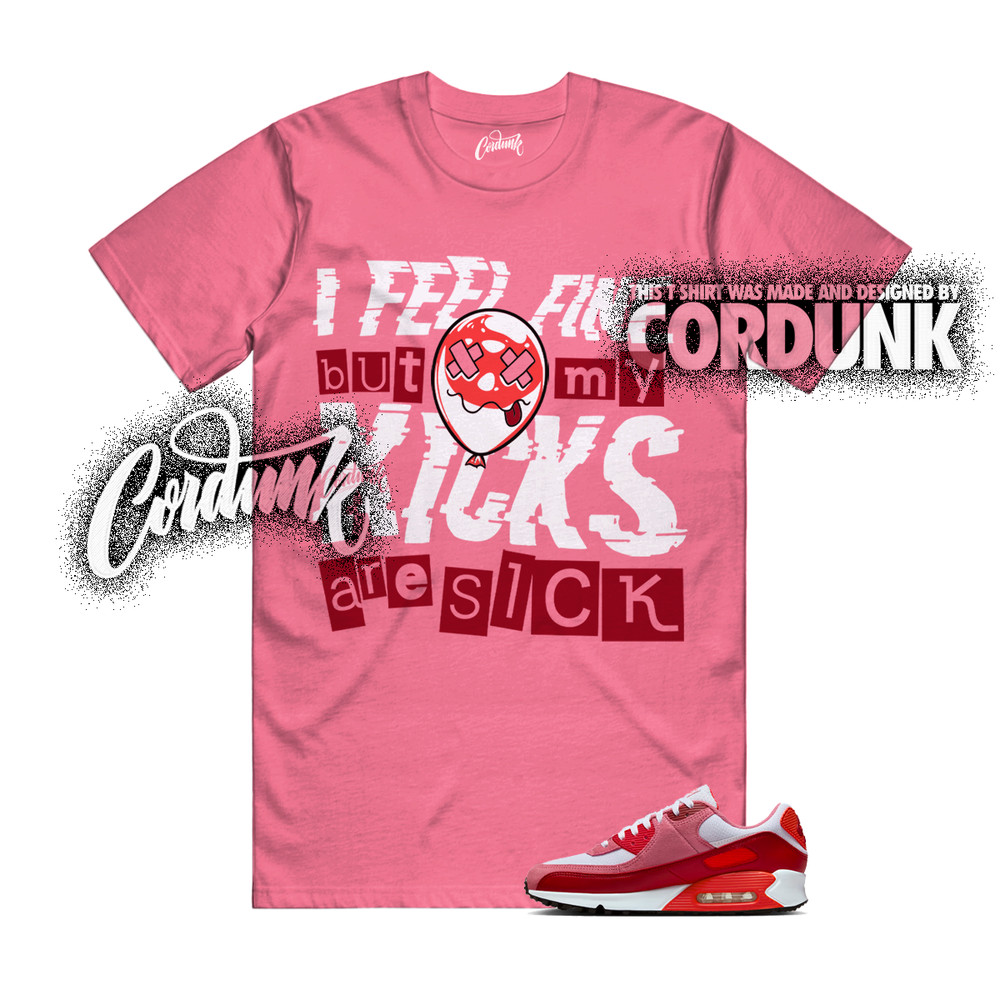 Air Max 90 Peony Light Crimson Team White Valentines Day 2026 T Shirt Match SICK