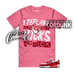 Air Max 90 Peony Light Crimson Team White Valentines Day 2026 T Shirt Match SICK