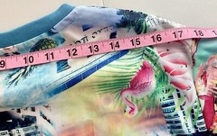 Surf Society Drill Cloth. Teal Blue Crew Neck Miami Retro Flamingo Men’s Size(L)