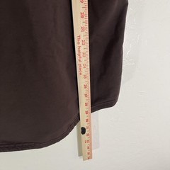 BYLT Drop Cut LUX Shirt Mens Large Brown Teal Stripe Short Sleeve Tee Tagless