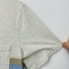 The Normal Brand Shirt SMALL Blue Grey Heathered Pocket Short Sleeve w/Pocket