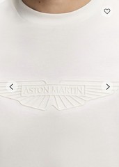 BOSS X ASTON MARTIN MERCERISED-COTTON T-SHIRT WITH WING DETAIL Classic white cre