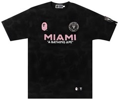 A Bathing Ape BAPE Inter Miami CF Baby Milo Graphic Crew Neck T-Shirt L Black