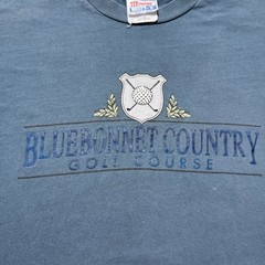 Vintage 90s Hanes Bluebonnet Country Golf Course T-Shirt USA Made – Size Large