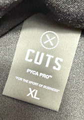 CUTS Clothing Split-Hem Crewneck T-Shirt Mens Extra Large Black Pyca Pro NWOT