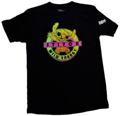 Neff X Disney Mens Stitch Wild Energy Distressed Graphic Black Shirt NWT S-XL