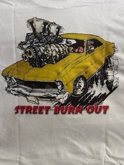 Only 1 of its Kind EXIST “STREET B-OUT”: DTG PRINT On 100% COTTON WHITE XLGE T’s