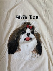 Vintage Shih Tzu Dog Single Stitch Shirt Sz XL Animal Nature White Tee (Desc.)