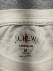 J Crew Men T Shirt M White 100% Cotton Classic Fit Short Sleeve Crew Neck Tee