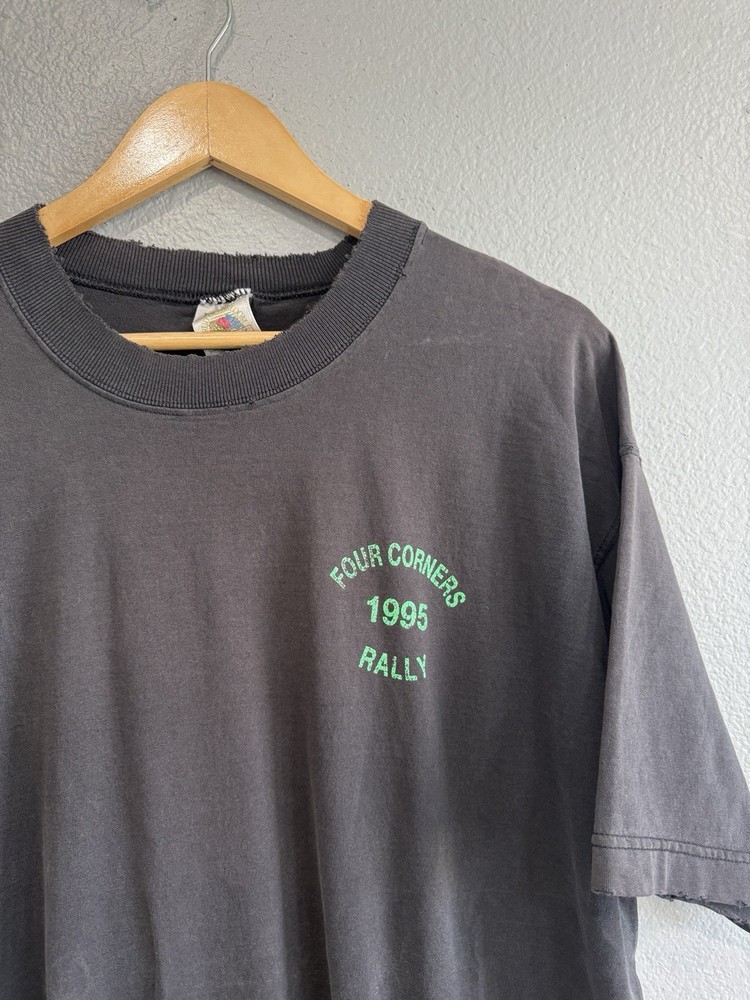 Vintage 1995 Motorcycle Rally Double-Sided XL Faded Graphic Tee