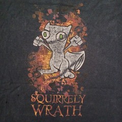 Vtg Foamy The Squirrel Shirt Men XL Black Neurotically Yours Cartoon Mighty Fine