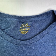 POLO Ralph Lauren Mens Football Bear Graphic T Shirt Size 3XB Blue Preppy