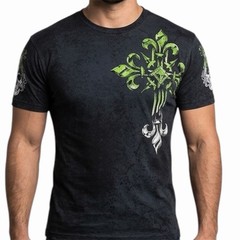 ARCHAIC by AFFLICTION Black WRETCH Wings Short Sleeve Slim Fit T-shirt