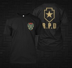 Rare Resident Evil Remake 2 Biohazard RPD The Racco – Custom front and back tee