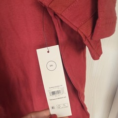 No Boundaries Red Solid Oversized Fit Tee Men’s 2XL Crew Neck Short Sleeve