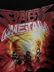 BABYMETAL Black Graphic Print Crew Neck T-Shirt Unisex L 100% Cotton