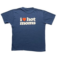 I Heart Hot Moms T Shirt M Navy Blue Now and Zen Funny Humor Novelty Tee Medium
