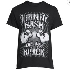Johnny Cash Rock T-Shirt Size Small, The Man in Black Shirt, Walmart T-Shirt