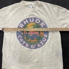 RHUDE Cote D’ Azur Graphic Tee Men’s Size M VTG White