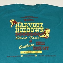 Vtg 94 Graphic T Shirt Mens L Harvest HoeDown Street Fair Fallbrook California