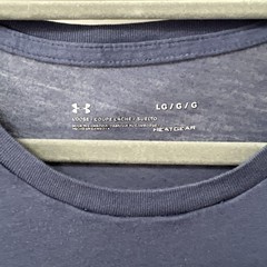 Under Armour T-Shirt Men’s Large Blue Short Sleeved Loose Fitting Heat Gear Top
