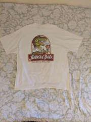 Jurassic Dark Beer Men’s XXL T-Rex Dinosaur Catalina Island Graphic White Tee
