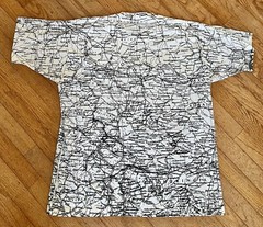 Vintage Germany Map Made in USA T Shirt XL All Over Print Puff Graphic White