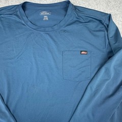 Dickies Mens 3XL Blue Long Sleeve Pocket Temp-i-genine Performance Shirt