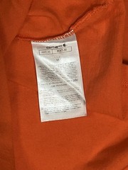 Carhartt K87 Loose Fit Pocket Logo Orange Crew Neck T-Shirt Men’s M