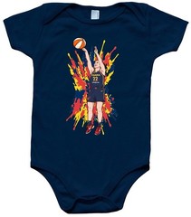 Caitlin Clark Spray Paint Fever Creeper Romper One Piece BABY