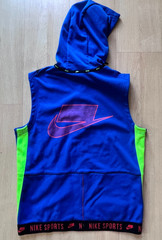 Nike Therma Sleveless Hooded Training Top Size M Blue Multi Color CD5716 480