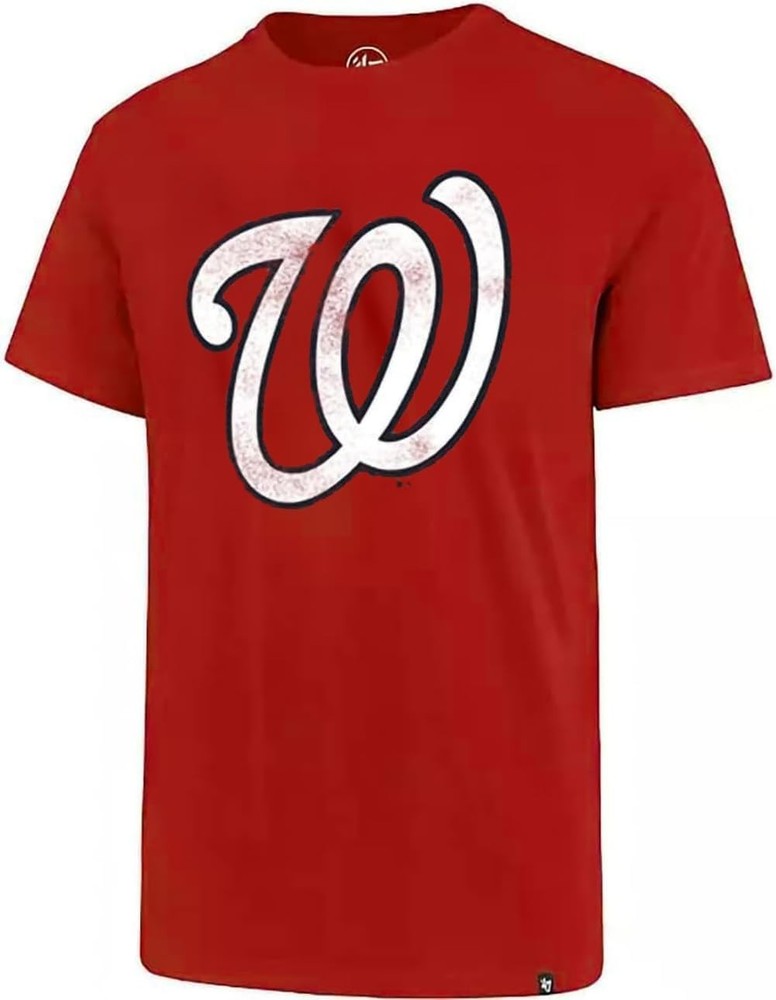 MLB Mens Distressed Imprint Match Team Color Primary Logo Word Mark T-Shirt