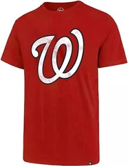 MLB Mens Distressed Imprint Match Team Color Primary Logo Word Mark T-Shirt