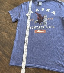 Alaska Mountain Life T Shirt Medium Adult Bald Eagle Outdoors Short Sleeve Tee