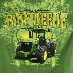 John Deere Tractor Graphic T-Shirt XL Green Quality Integrity Tradition NWOT