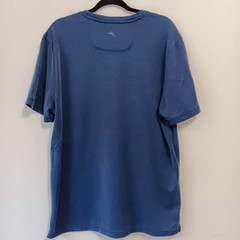 Tommy Bahama Shirt Mens Large Blue TENCEL Modal Blend Crewneck Tee Performance