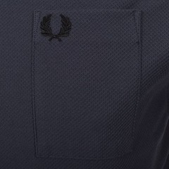 FRED PERRY PIQUE COTTON POCKET DETAIL T-SHIRT DARK AIRFORCE BLUE XL RRP £60 BNWT