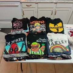 Bulk Lot 48 Graphic Print Shirts Mixed Sizes Graphics Sports Anime Festival #2