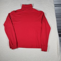 Ralph Lauren Sport Turtleneck Mens Size M Red Long Sleeve Cotton Pony Logo