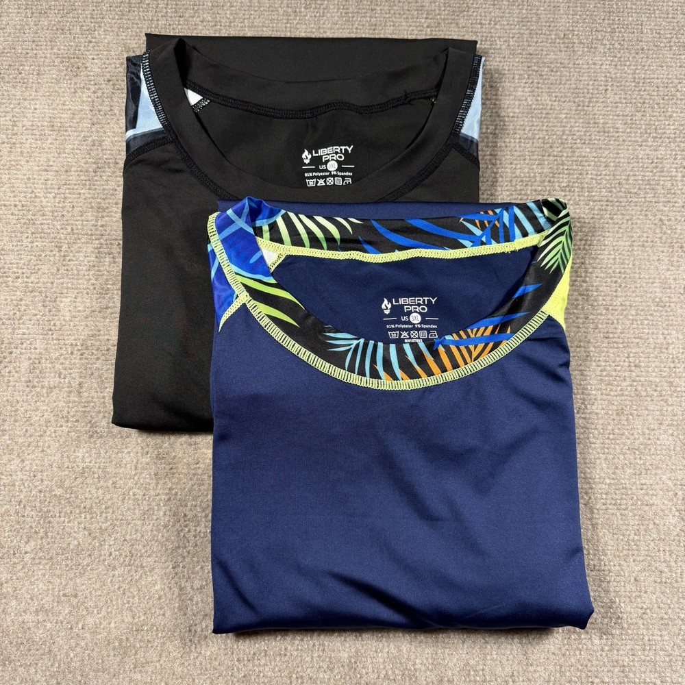Liberty Pro Athletic Sun Shirt Set of 2 Short Sleeve Acitvewear Mens 3XL