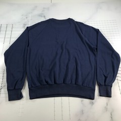 Vintage Mobil Gas Henley Shirt Mens Extra Large Navy Blue Red Logo Made In USA